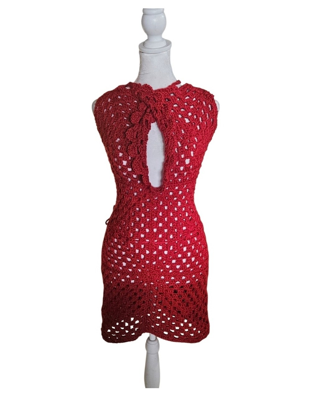 HANDCRAFTED GRANNYCORE DRESS WEARABLE ART - Picture 9 of 16
